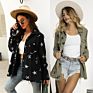 2021Autumn Printed Star Pattern Jacket Women Loose Shirt Casual Long Sleeve Tops