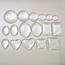 20Mm 25Mm round Heart Jewelry Finding Flat Back Transparent Clear Glass Cabochon Cameo for Diy Jewelry Making