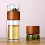 260Ml Double Layer Glass Tea Infuser Portable Glass Water Bottle Travel Mug with Strainer Tea Bottle with Filter