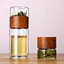 260Ml Double Layer Glass Tea Infuser Portable Glass Water Bottle Travel Mug with Strainer Tea Bottle with Filter