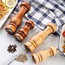 2 Size of Retro and Wood Colors Pepper Mill 5/8 Inch Salt and Pepper Grinder Set