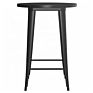 30" round Black Outdoor Bar Height Table