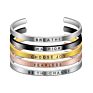 316L Stainless Steel Cuff Bracelet Personalized Engraved Bangle for Men/Women