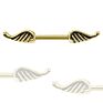 316L Surgical Steel Silver Gold Angel Wings Nipple Rings Barbells Boby Jewelry