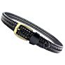 3.4Cm Wide Long plus Size 125Cm Men and Women Unisex Adjustable Luxury Comfortable Cowhide Genuine Leather Braided Belts