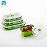 350Ml 500Ml 800Ml 1200Ml 1600Ml Collapsible Silicone Lunch Boxes Microwave Silicone Food Storage Container