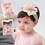 3 Pieces Hair Bands Set Baby Bow Flower Crown Headbands Elastic Hair Band