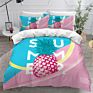 3D Bedding Set Yellow Pineapple Bed Sheets Set Single Double
