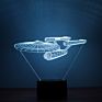 3D Led Night Light Star Trek Illusion Novelty Bulbing Table Lamp