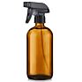 480Ml 16 Oz Boston round Amber Glass Trigger Spray Bottles Refillable Glass Spray Bottle for Essential Oils, Cleaning Products