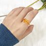 4 Pcs Transparent Geometric Twisted Bow Knot Acrylic Finger Ring Multi Colors Clear Resin Acrylic Twist Finger Ring Set
