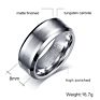 4Mm 6Mm Tungsten Carbide Ring for Men Women Comfort Fit Beveled Edge Brushed Silver Wedding Band Size 4-14