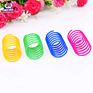 4Pcs Plastic Spring Cat Toy Colorful Coil Spiral Springs Pet Action Wide Durable Interactive Toy