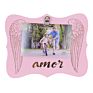 4X6 Pink Shaped Photo Wood Picture Frames Holder with Clip for Gift