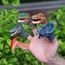 5 Pieces Set Plastic Soft Rubber Realistic Full Body Cute Animal Pretend Play Toy Dinosaur Hand Finger Puppet