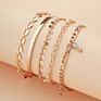 5 Pieces/Set Gold Plated Anklet Jewelry Chain Mix Foot Jewelry for Women