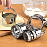 5Pcs/Set round Cookies Cutter with Handle Professional Baking Dough Tools Kit Biscuit Cutter