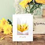 5X7 Gold Foil Flower Plain Sympathy Greeting Card and Envelopes