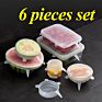 6/12Pcs Silicone Stretch Lids Universal Lid Silicone Bowl Pot Lid Silicone Cover Pan Cooking Food Fresh Cover Microwave Cover