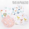 6 Layers Printed Bib and Muslin Baby Burp Cloths Burping Towel