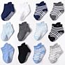 6 Pack Cute Organic Cotton Non Slip anti Skid Sole Infants Ankle Anti-Slip Newborn Toddlers Baby Grip Crew Socks