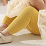 6 Solid Colors Warm Organic Cotton Cute Ribbed Kids Girl Pants Baby Leggings Girls