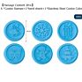 6 Stamps of Set Premium Cookies Embossing Mold Cute Silicone Christmas Cookie Stamps Set
