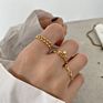 7 Designs Waterdrop Geometric Rings Cz Stone Twisted Chain Rings for Women Small Beads Minimalist 925 Sterling Silver Jewelry