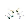 sterling silver Quality colorful zircon rectangle mini earrings stud