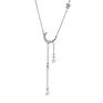 925 Sterling Silver Jewellery Necklace Women Pendant Jewelry 925 Sterling Designer Star and Moon Tassels Silver Necklace