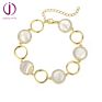 925 Sterling Silver Luxury Adult Freshwater Mother of Pearl Gold Plated Handmade Unique Jewelry Women Bracelet