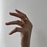 9 Sizes Polished Wide Thin Gold Rings Titanium Steel Geometric Rings for Women round Circle Minimalist Ring