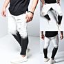 / White High Street Gradient Mens Hip Hop Jeans Denim Biker Slim Fit Ripped Skinny Jeans Men