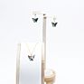 Abalone Shell Butterfly Pendant Jewelry Set Necklace Earrings