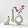 Abstract White Ceramic Vase Irregular Flower Vase Plant Handmade Art Porcelain Ceramic Vase Home Decor