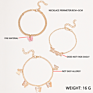 Acrylic Butterfly Pendant Anklet Bracelet Gold Letter Pink Anklet 3-Piece Set Women Jewelry