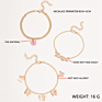 Acrylic Butterfly Pendant Anklet Bracelet Gold Letter Pink Anklet 3-Piece Set Women Jewelry
