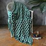 Acrylic Throw Blanket Hand Woven Knit Blankets and Throws with Fringe Tassel for Couch Sofa Bed