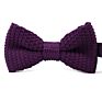 Adjustable Burgundy Men Knitted Bowtie Solid Color Knit Polyester Bow Tie Shirt