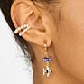 Adjustable Female Ear Cuff Brass Wire Natural Freshwater Pearl Clip on Earrings