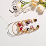 Adjustable Gold Freshwater Pearl Nature Stone Shell Crystal Cuff Bangles & Bracelets Women Girl Wedding Bridesmaid Gift Jewelry