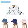 Adjustable Kids Sun Hat Uv Protection Sunshade Pink Bucket Hat Kids Wide Brim Hat