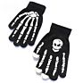 Adult Halloween Skull Ghost Claw Offset Printing Fluorescent Luminous Gloves Outdoor Riding Warm Knitted Gloves