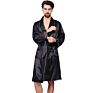 Adult Silk Robe Luxurious Satin Sleepwear Long Sleeve plus Size Pajamas for Men