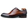Alf64-Wh5 Gentleman Elegant Handmade Brogue Official Business Cowhide Genuine Leather Derby Dress Shoes Suit Shoes