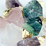 American Irregular Natural Stone Pendants for Making Necklace Simple Gold Plated Amethyst Rough Stone Crystal Necklace