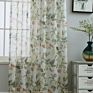 American Style Sheer Window Panel Floral Printing Voile Curtain Fabric Kitchen Curtains