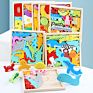 Animal Parade Puzzle and Play Set Educational Wooden Alphabet Puzzle Toys - 2 and Up