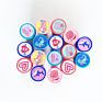 Animals Stamp Set for Kids Rubber Ink Washable Stampers Seal for Children Party Favor Birthday Gift Learn Props(16 Stamps)