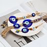 Arrivals Jute Rope Bohemian Blue Turkish Eyes Key Chain Accessories Glass Beaded Color Evil Eyes Keychain